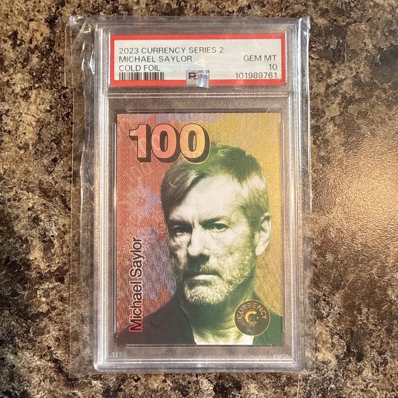 2023 CARDSMITHS CURRENCY SERIES 2 COLD FOIL MICHAEL SAYLOR PSA 9