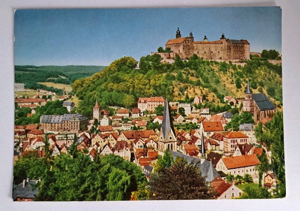 Postcard Aerial View Uknown German Village Posted 6\