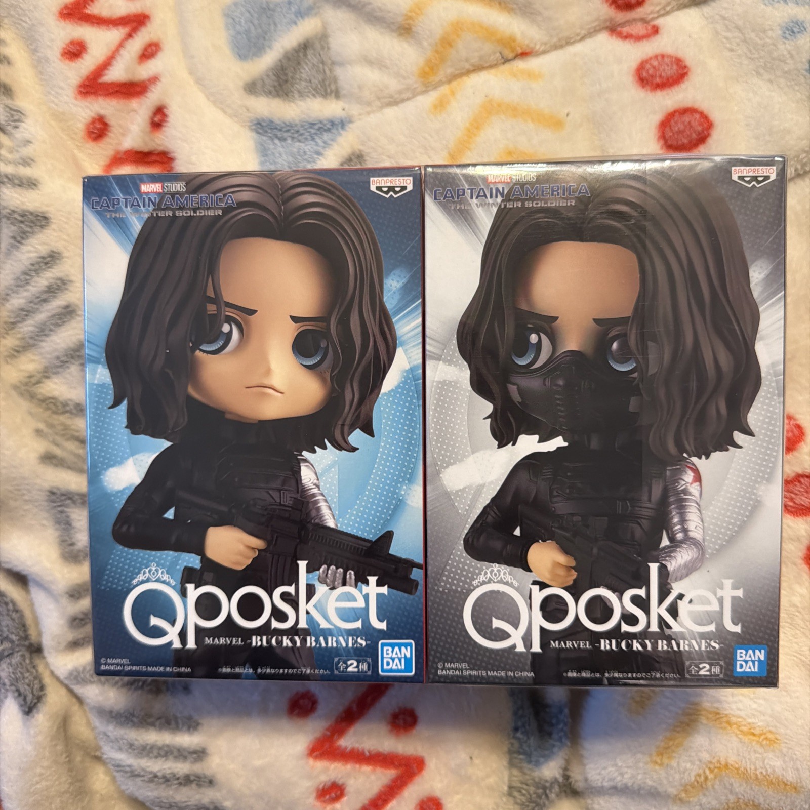 Banpresto Q Posket Captain America MARVEL Bucky Barnes Figure Set of 2
