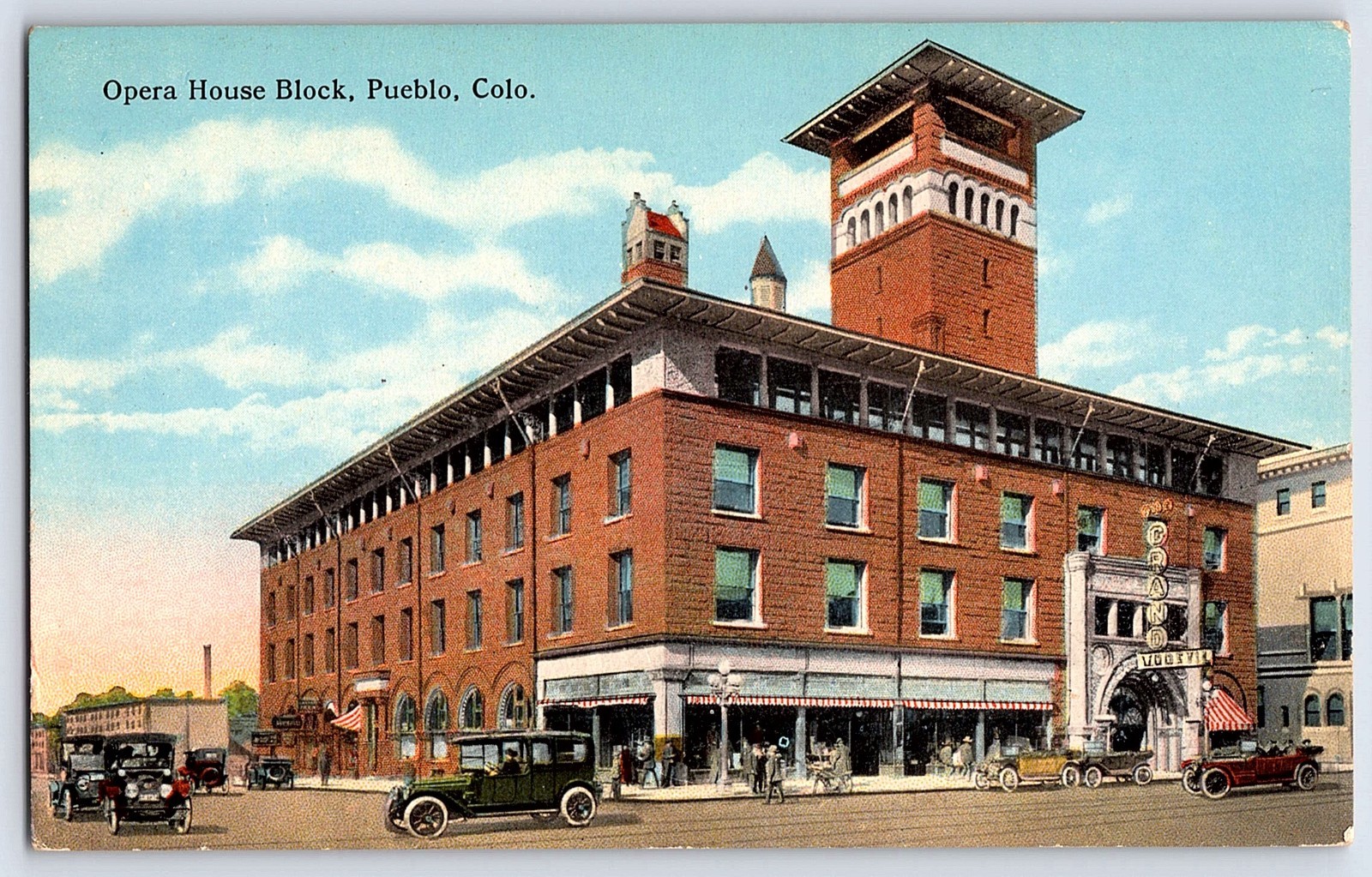 Opera House Block, Pueblo, Colorado - Divided Back