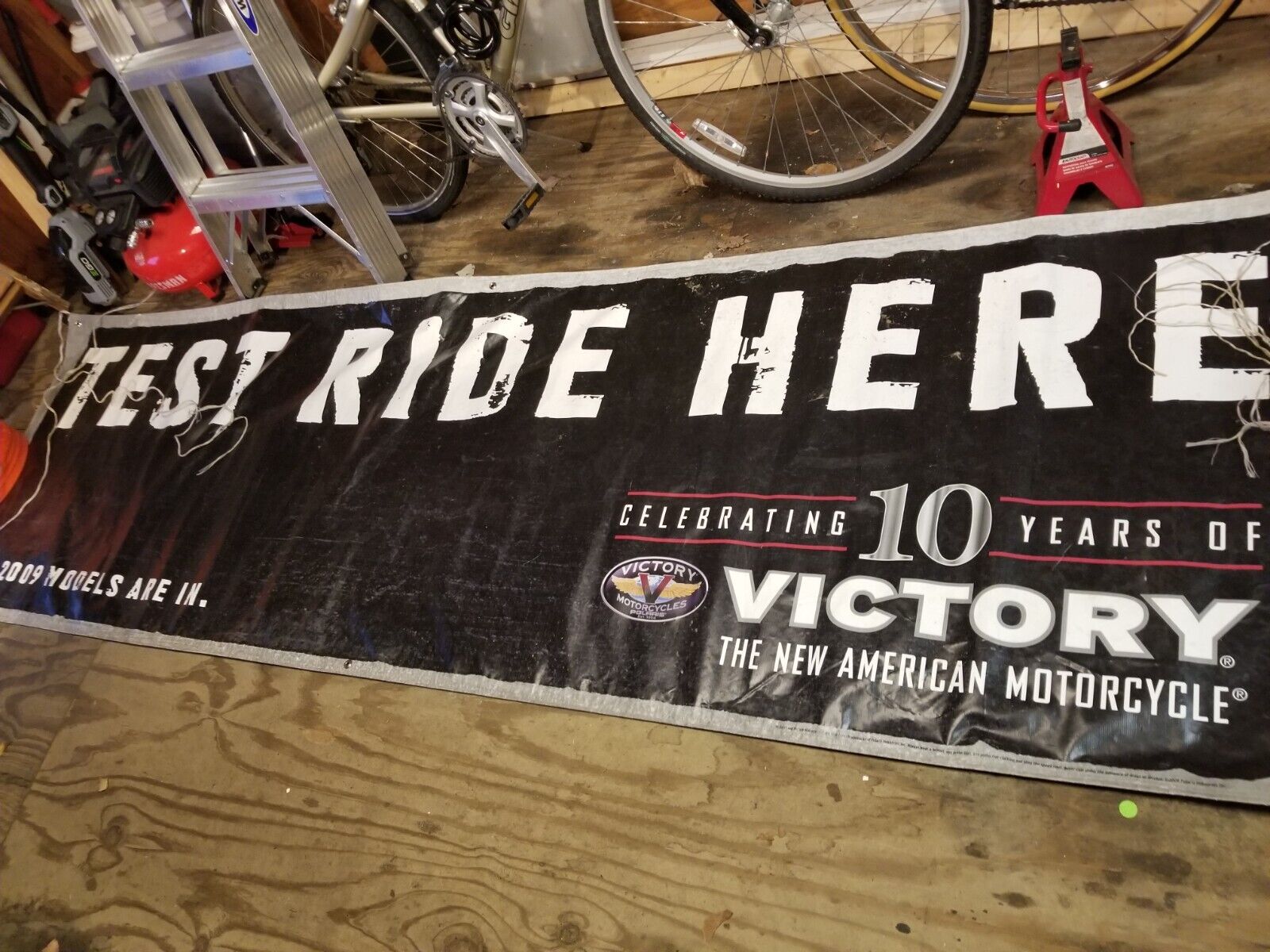 Large VICTORY Motorcycles Dealer Open house banner 10th Anniversery