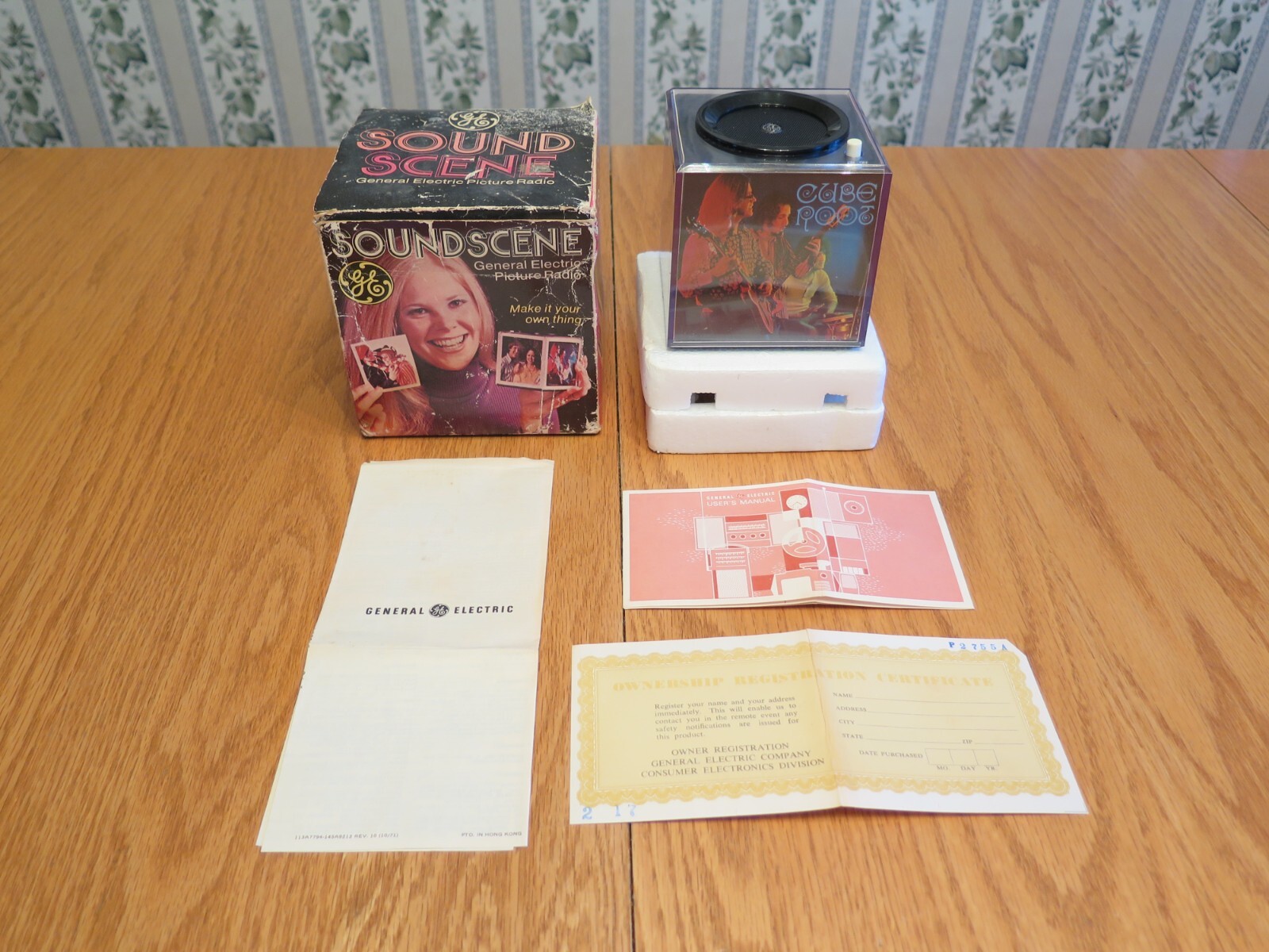 Vintage GE General Electric Sound Scene Picture Radio w Paperwork & Box ~ VIDEO