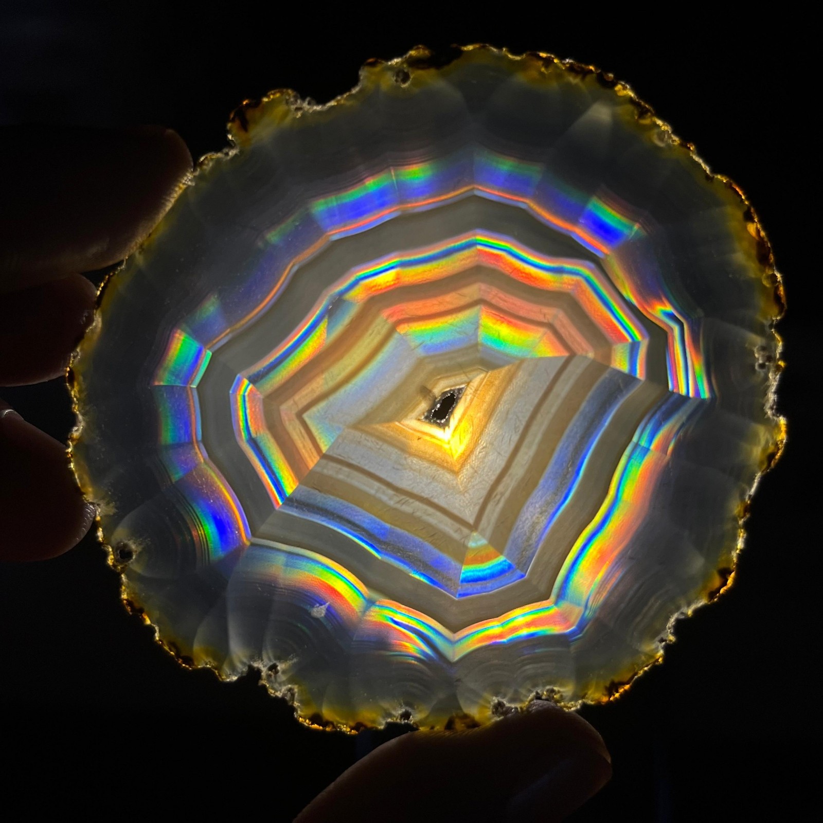 Superb Rainbow Iris Agate Slice - High Grade Iris Agate Slice From Indonesia