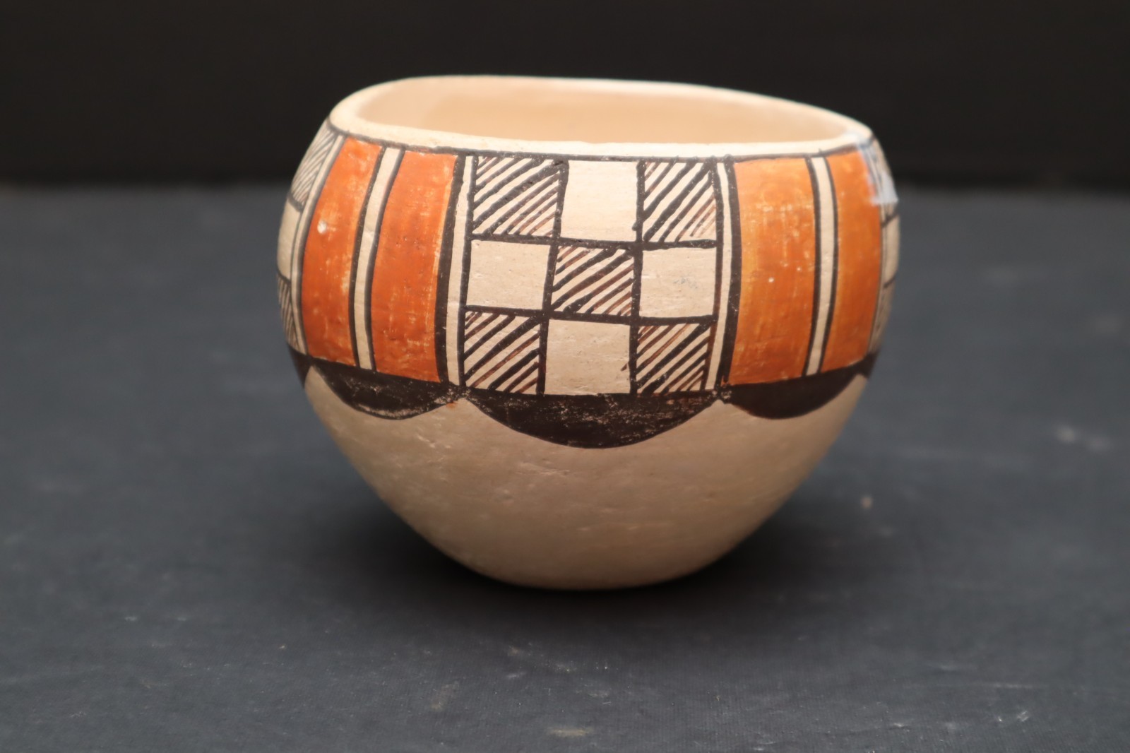 ATQ Acoma Pueblo Pottery Jar Jug Polychrome Pot Hand Coiled VTG Native American