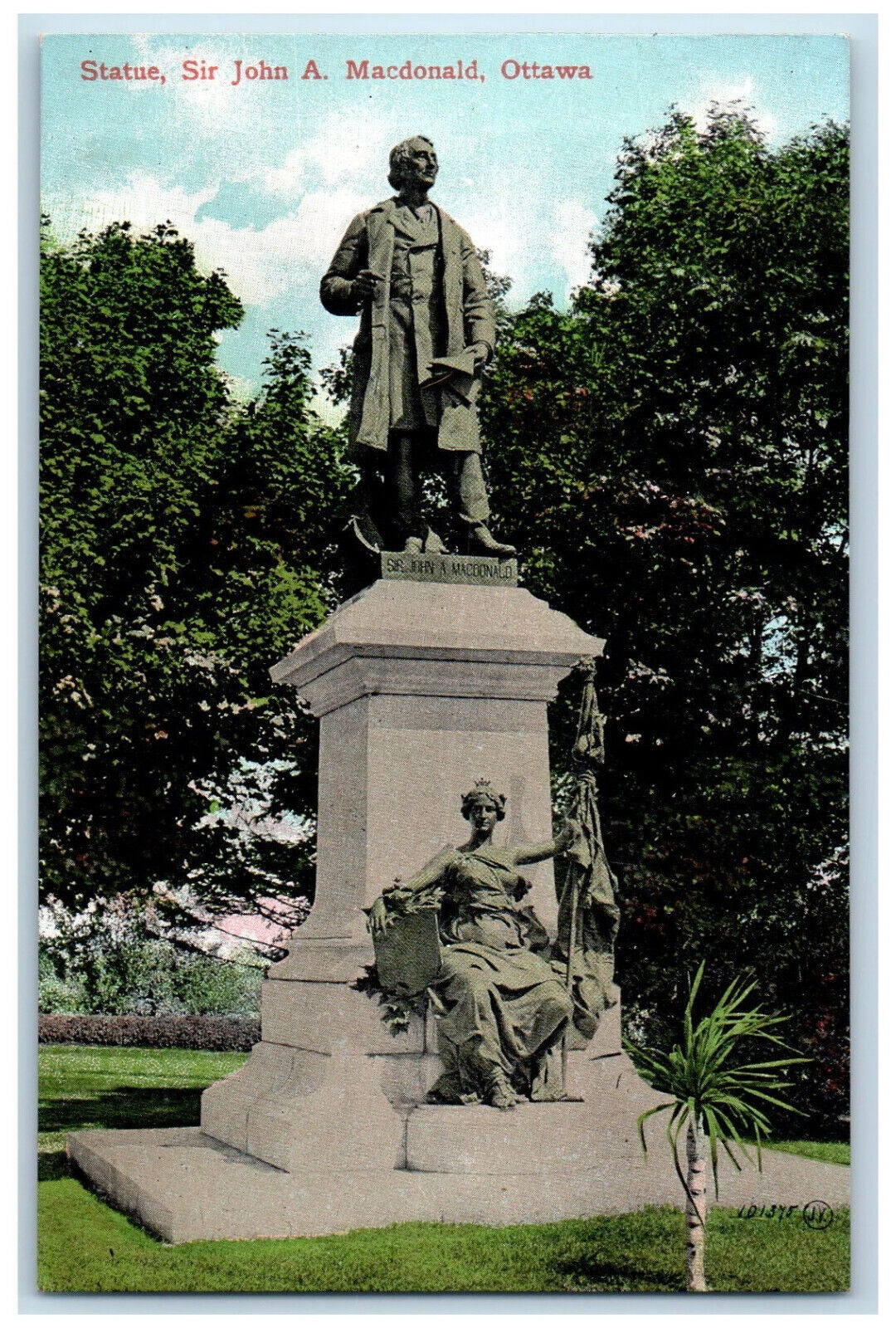 c1905 Statue Sir John Macdonald Ottawa Ontario Canada Unposted Antique Postcard