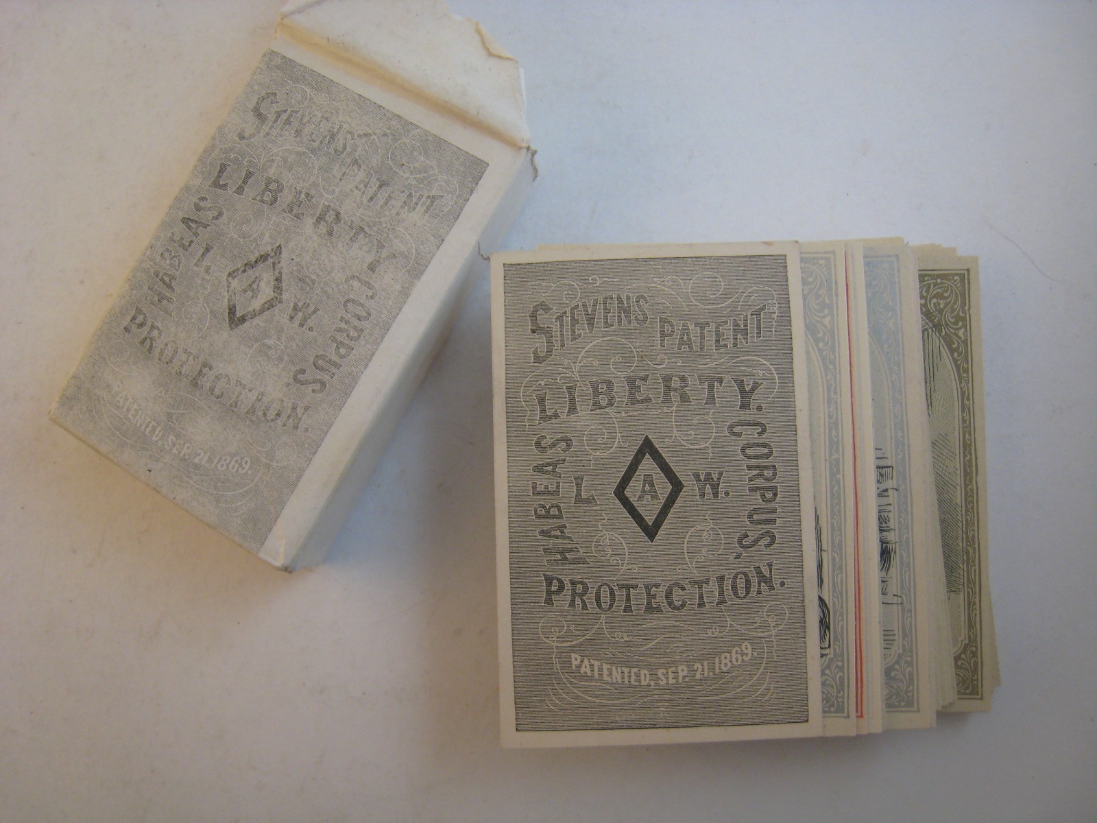Antique 1869 Playing Cards \