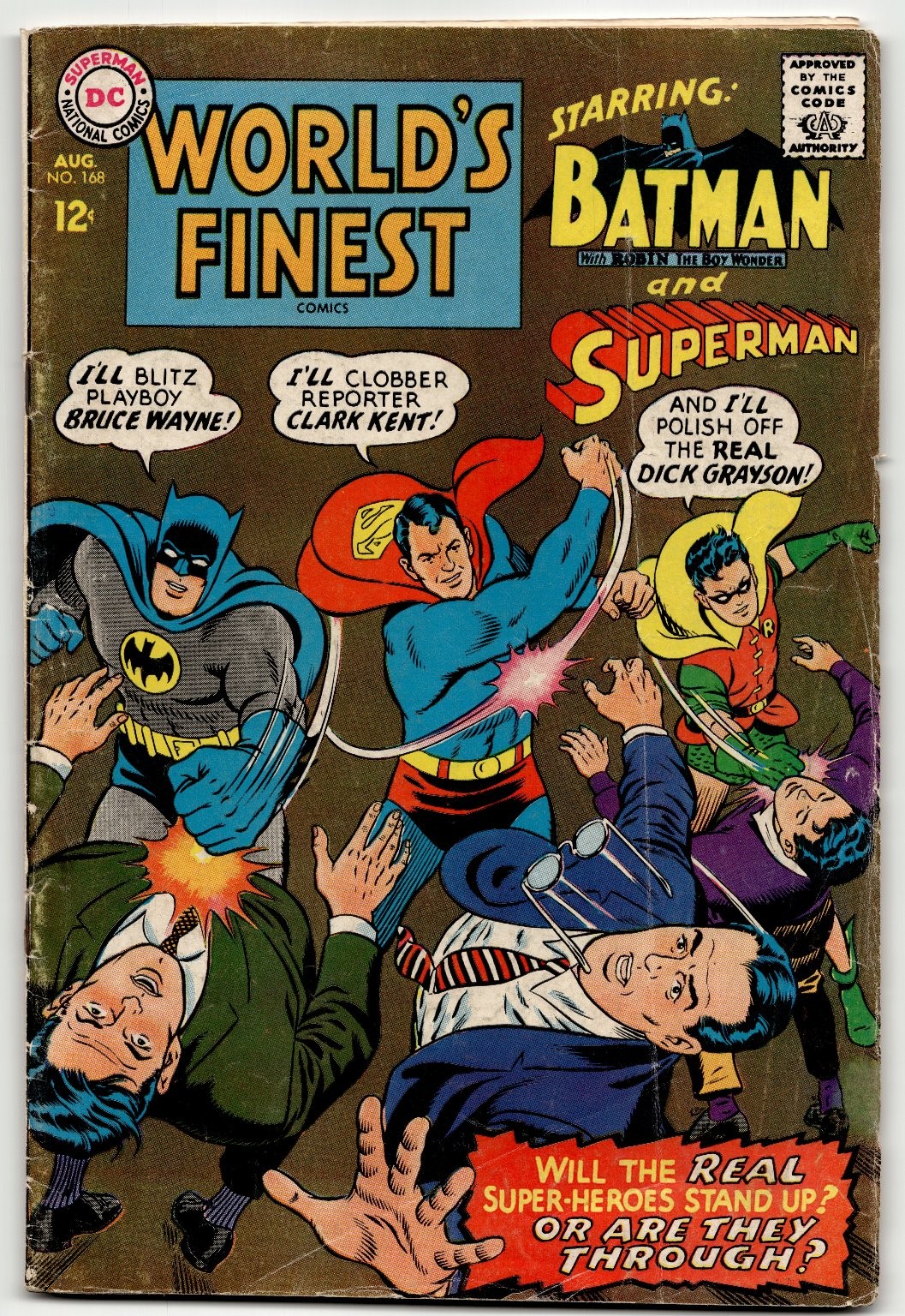 World\'s Finest Comics #168 DC Comics Superman Batman Robin 1967