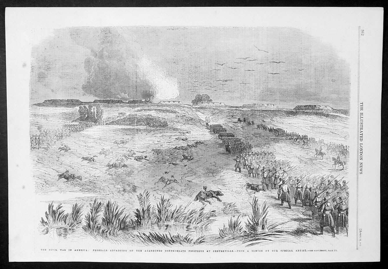 1862-64 Illustrated London News 5 x Antique Pages American Civil War Battles #9