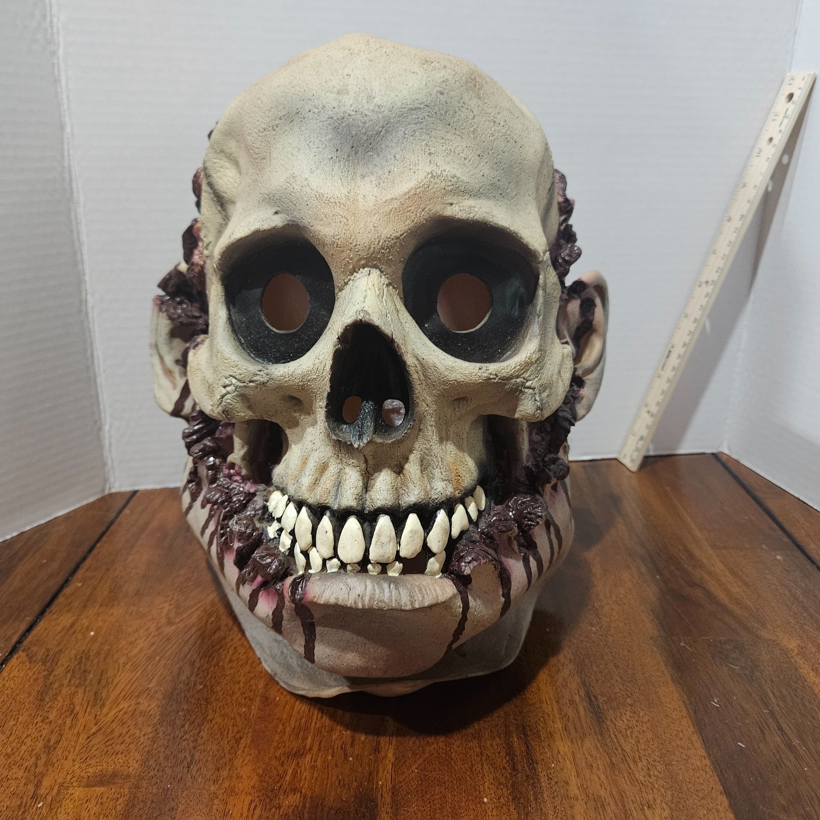 Illusive Concepts Paper Magic Corp SKULL ZOMBIE FULL MASK Halloween Vintage 1998