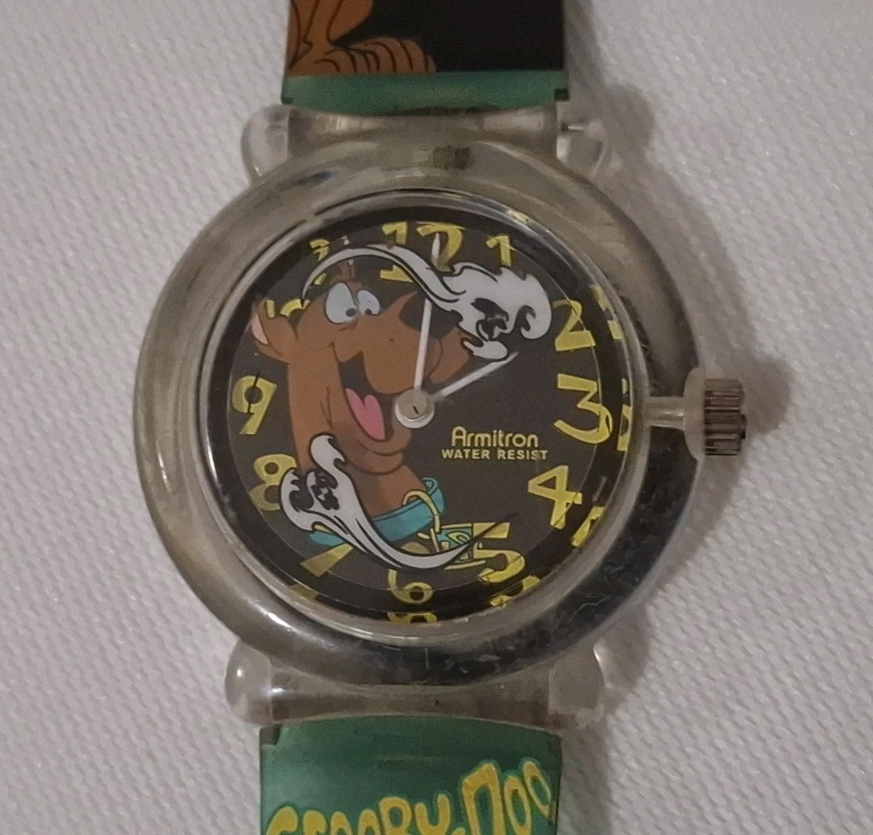 Hanna Barbera Scooby-Doo All Acrylic Watch Vintage 1998 Japan Working (B)