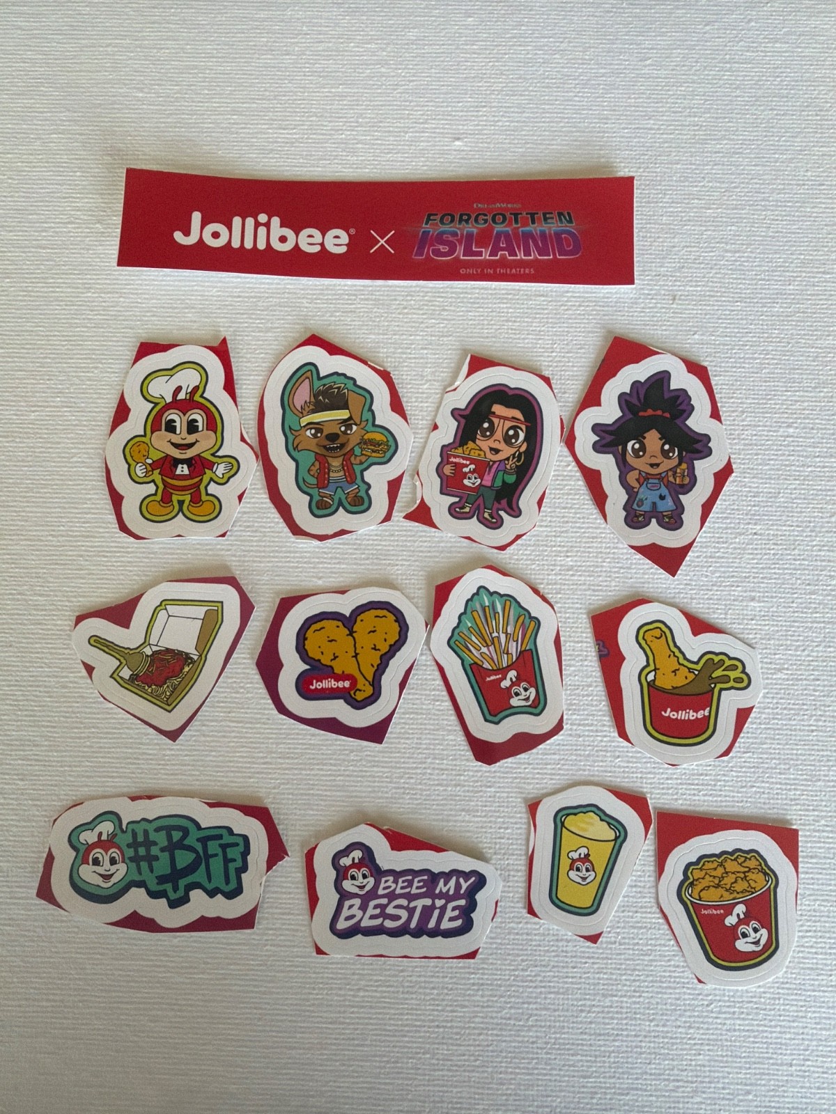 Jollibee x The Forgotten Island Dreamworks Animation Individual Stickers
