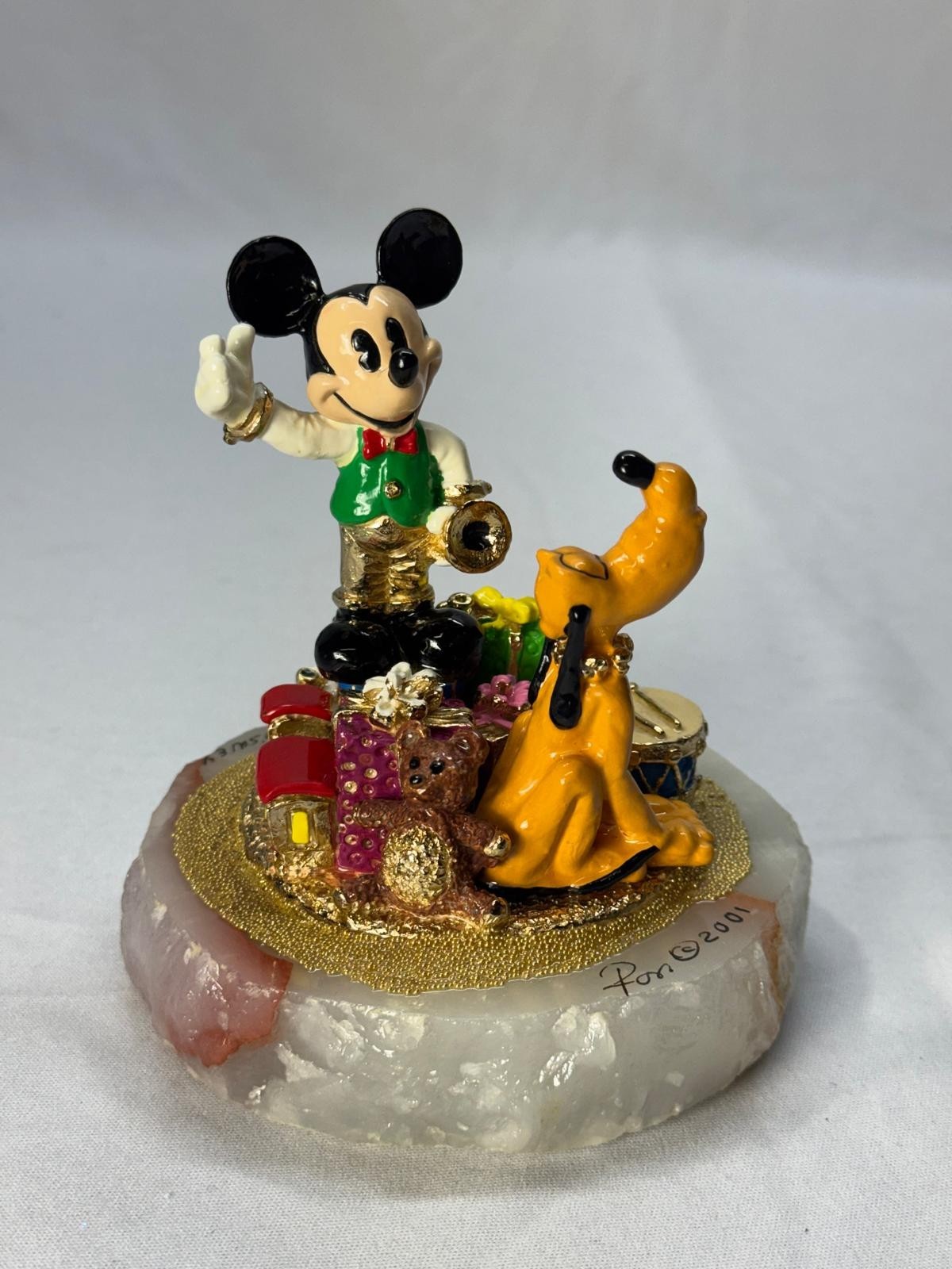 Ron Lee Disney Mickey Mouse Pluto Statue Artist Proof AP 7/14 Signed 2001 Stone