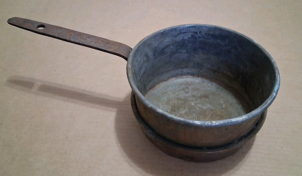Antique Benham London Harrods Stamped Copper Double Boiler Pot W/Dovetail