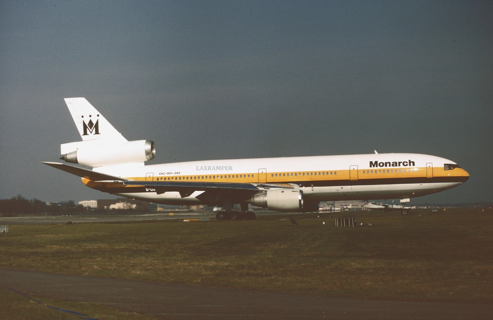Original 35mm aircraft Slide Monarch McDonnell Douglas DC-10-30 G-DMAC plane
