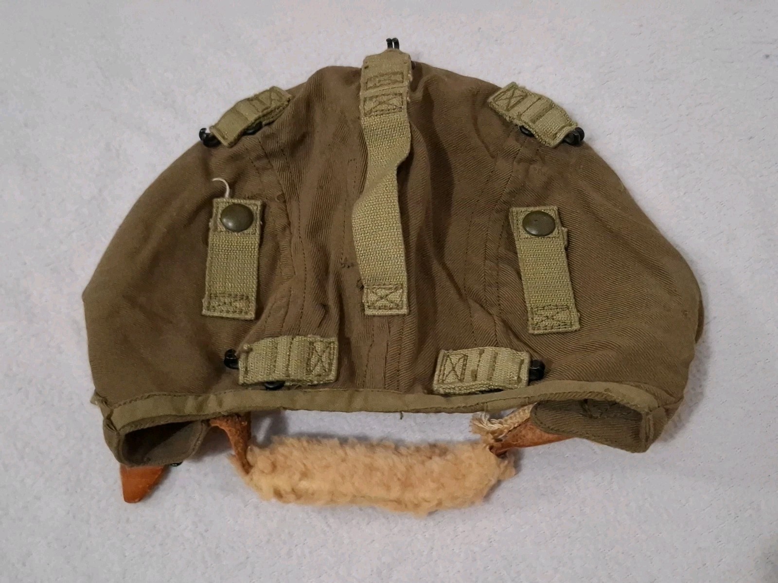 VTG WW2 US Army Air Force Type A-9 Flight Cap Helmet Size Large Military