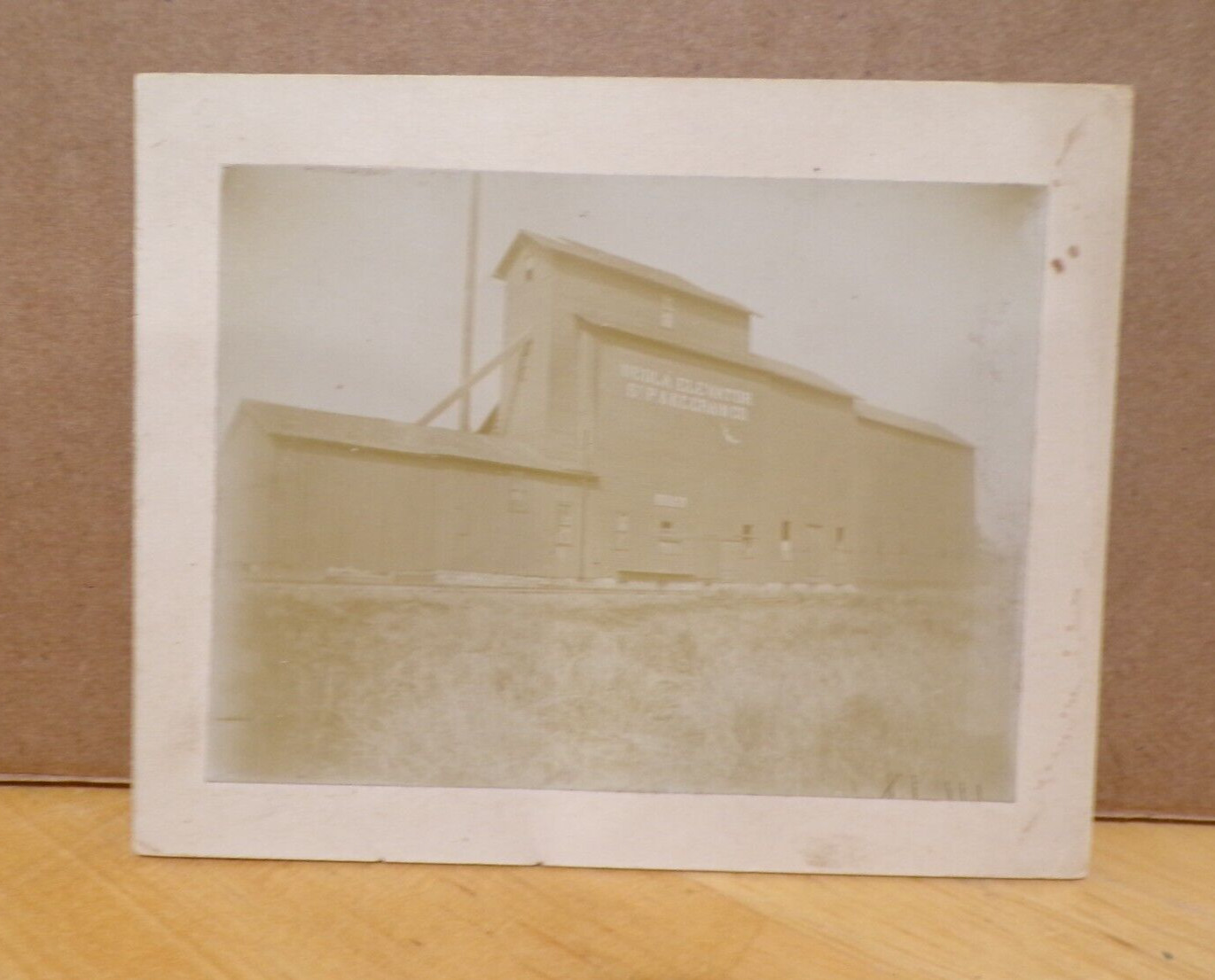 Antique 1900s Neola Elevator S.P. & K.C. Grain Co Neola Iowa Real Photograph