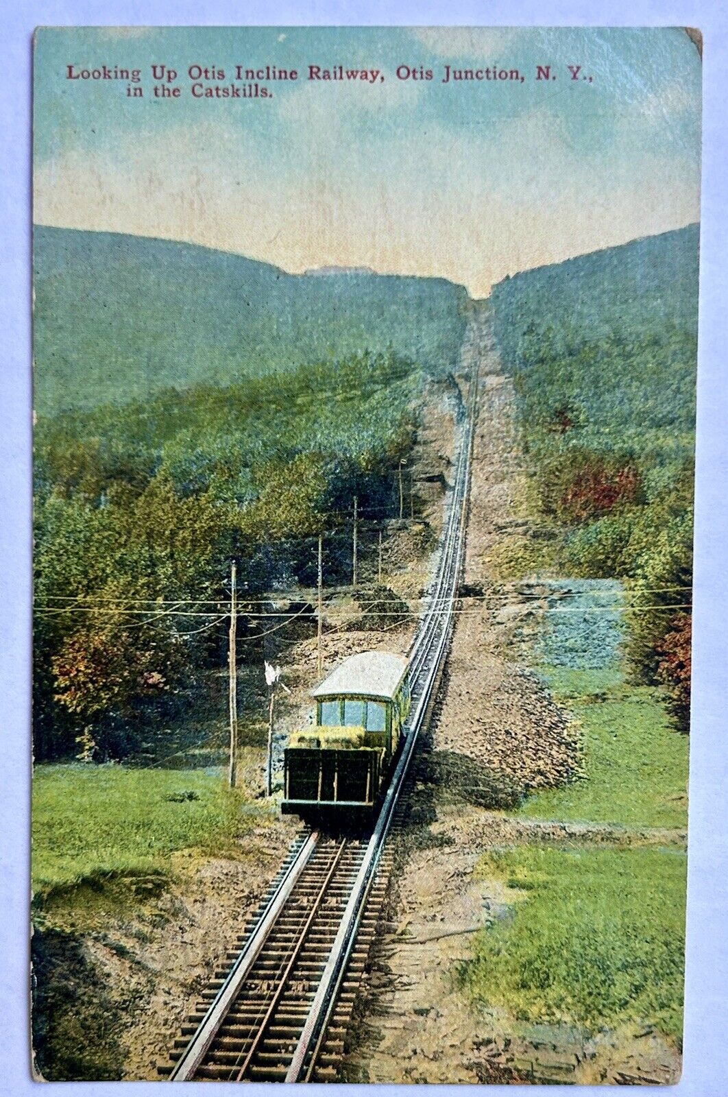 Otis Incline Railway. Catskills New York. NY Vintage Postcard