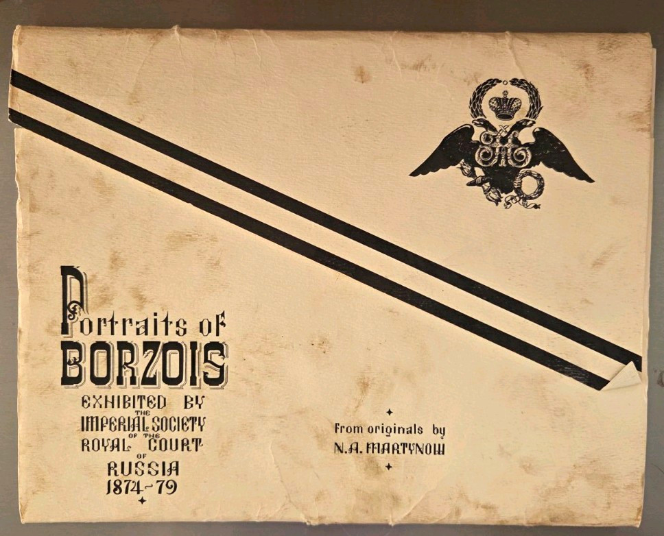Borzoi/Russian Wolfhound Portraits Paper Portfolio Royal Court Russia 1874-79