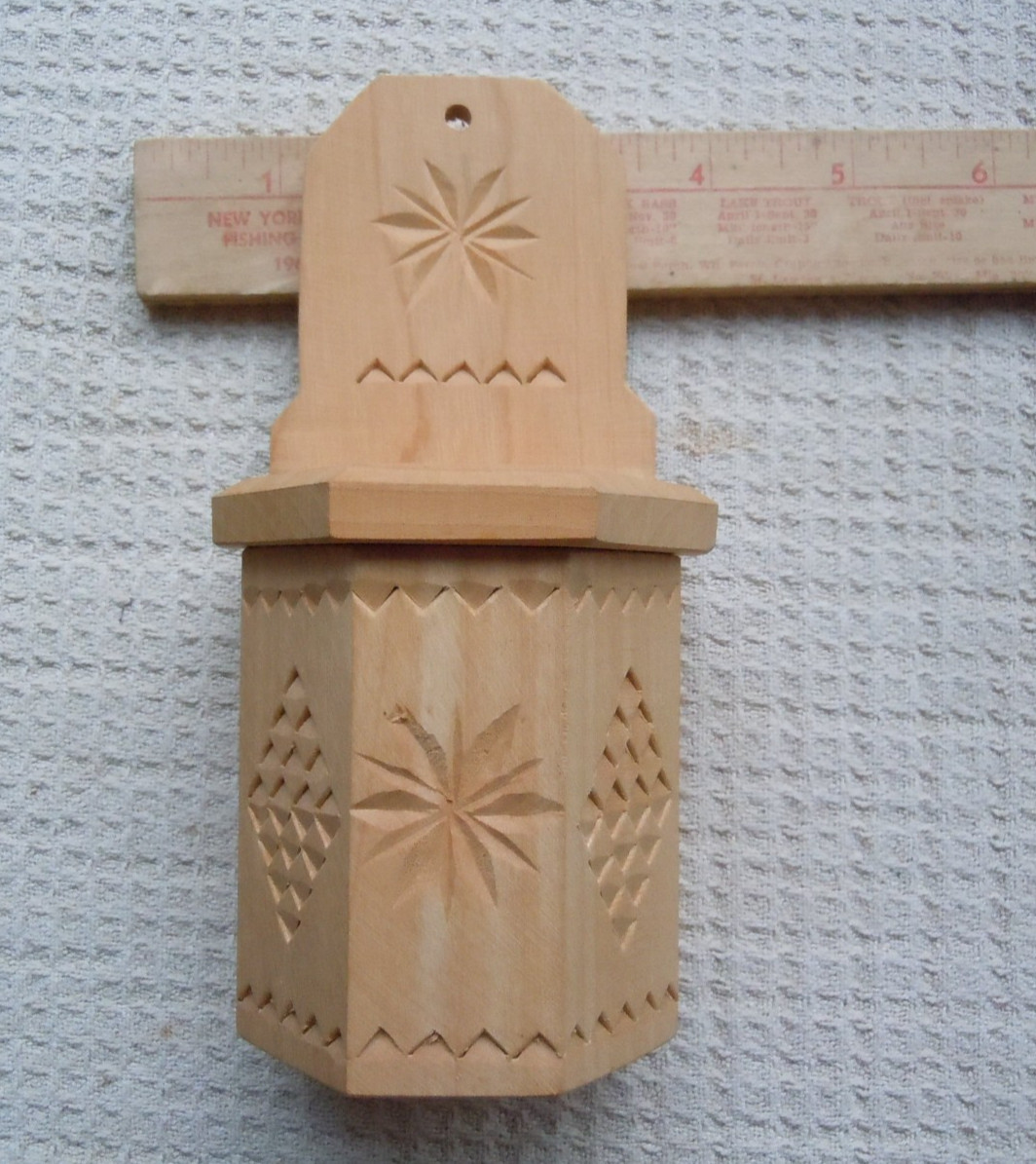 vintage wood salt box