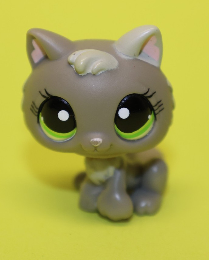 Hasbro LPS Littlest Pet Shop Figure Cat 1035 Rust Marks