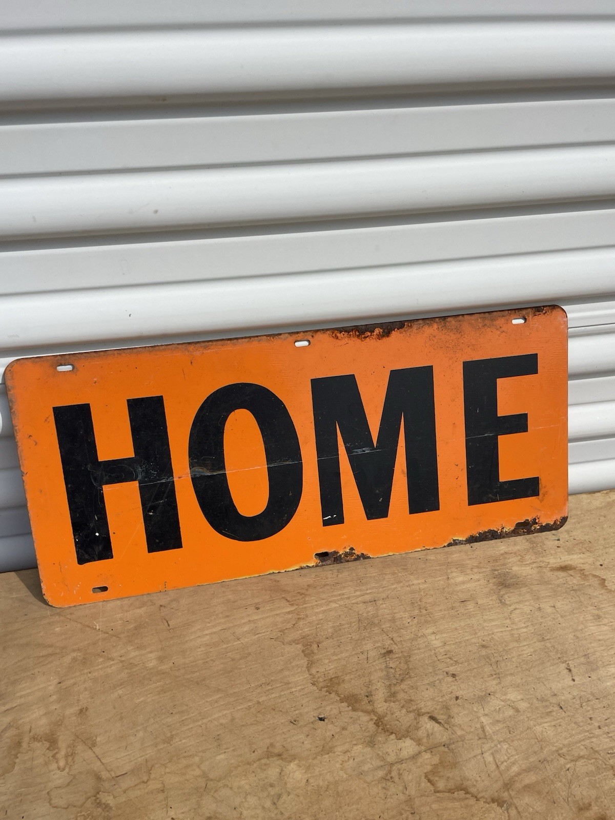Antique Metal Vintage Home Sign 1940-1960s Cool Piece