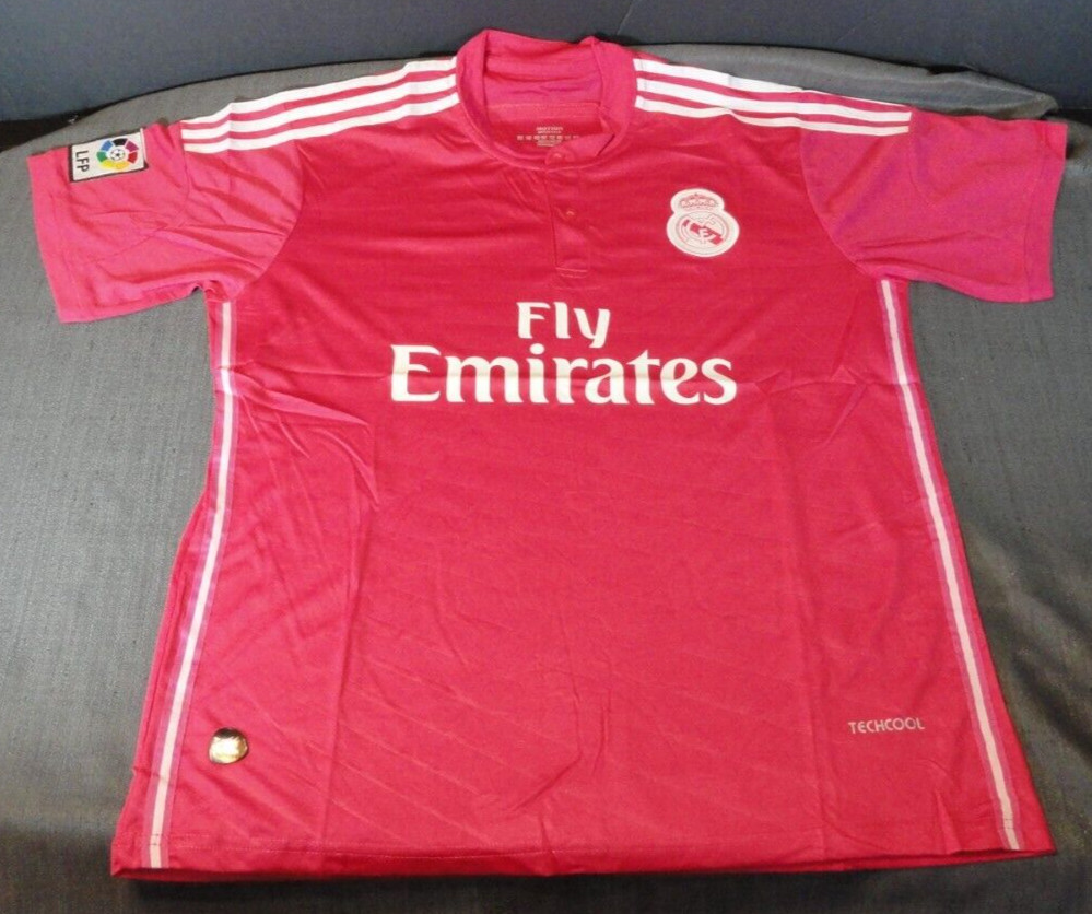 NWT REAL MADRID CF SOCCER TEAM FOOTBALL FUTBOL PINK JERSEY FIFA SHIRT XL