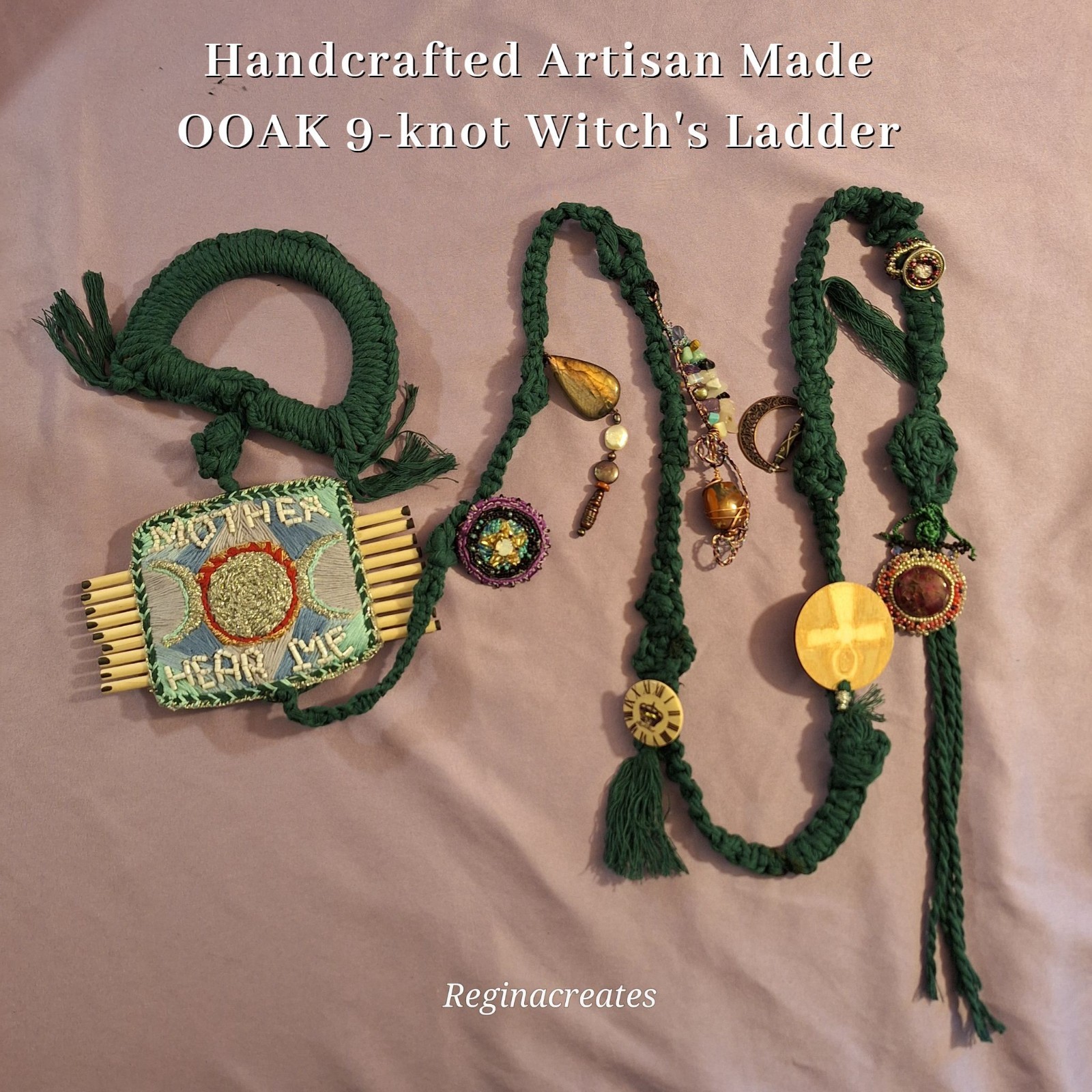 Artisan Handmade 9-Knot Witch's Ladder 65