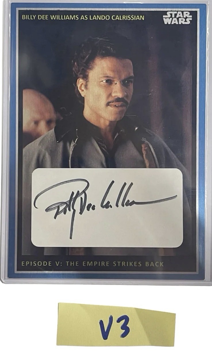 Star Wars ESB Empire Strikes Back Lando Signed 5x7 Plaque Cut - V3