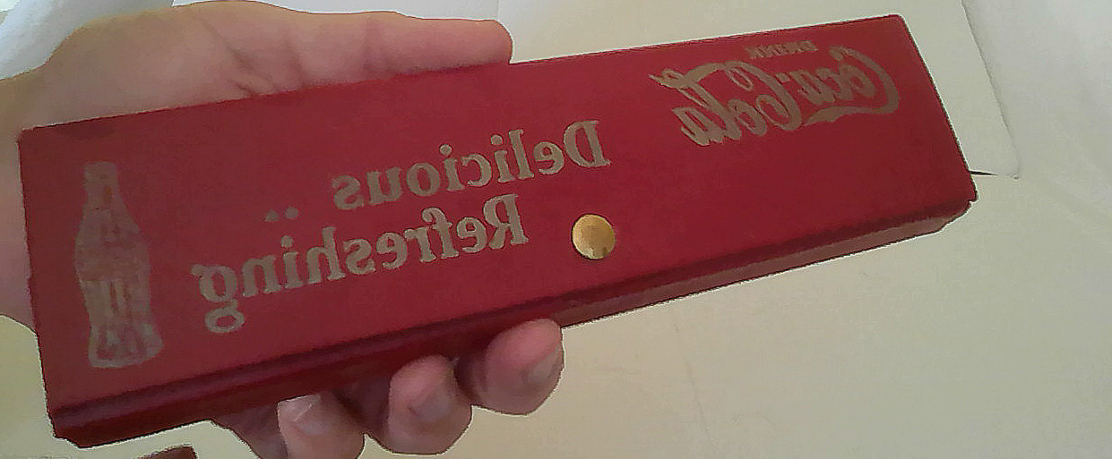 Vtg 1930's Coca-Cola School Pencil Box/Student Stationary Set Original Case Box