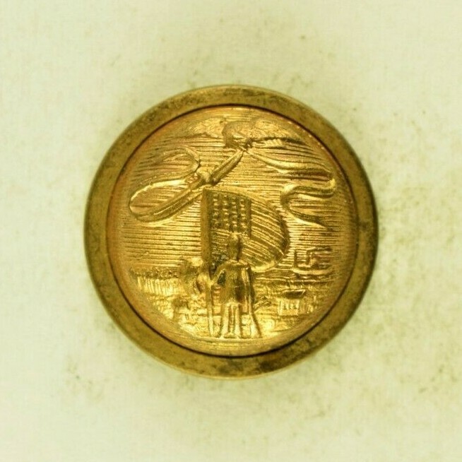 1870s-1890s Iowa Staff Officer Uniform Button Original G8T