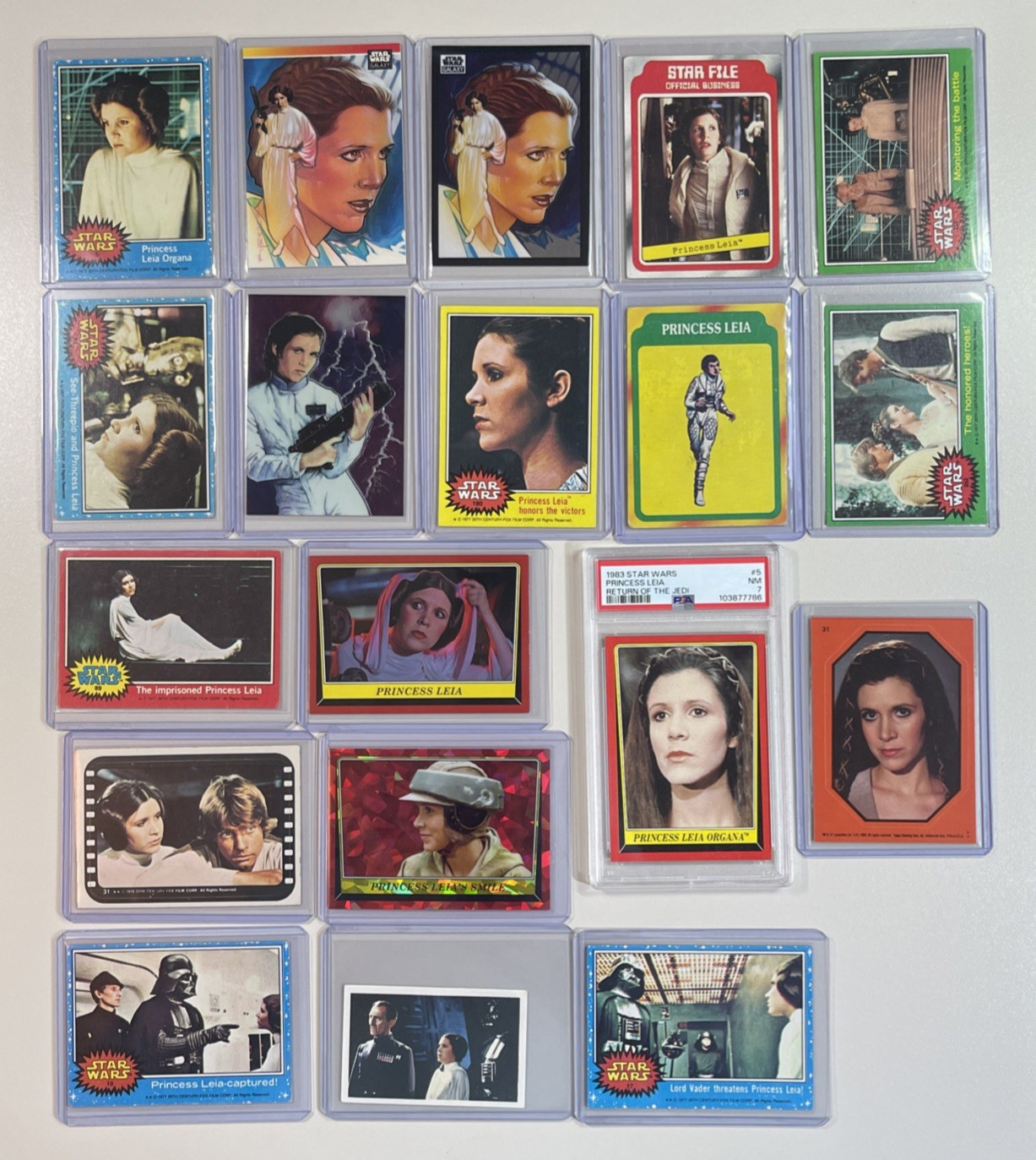 Topps Star Wars Princess Leia 19 card lot