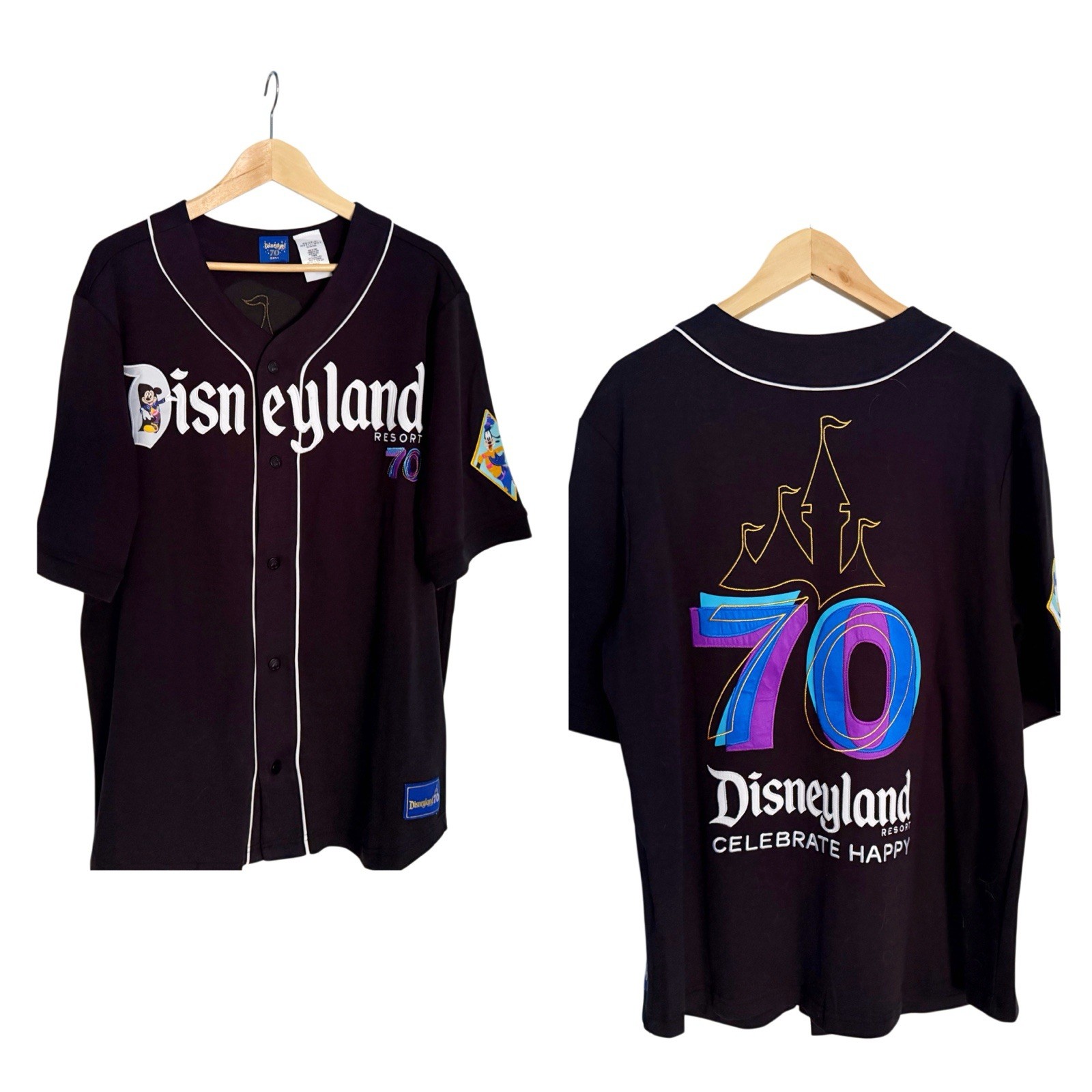 NWOT Disney Disneyland Resort 70th Anniversary Baseball Jersey Adult L Large