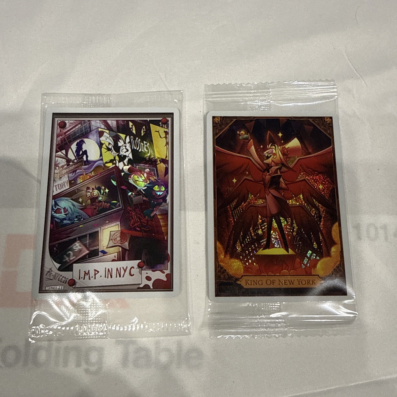 Hazbin Hotel Lucifer King of New York Promo Card New York Comic Con 2026 both