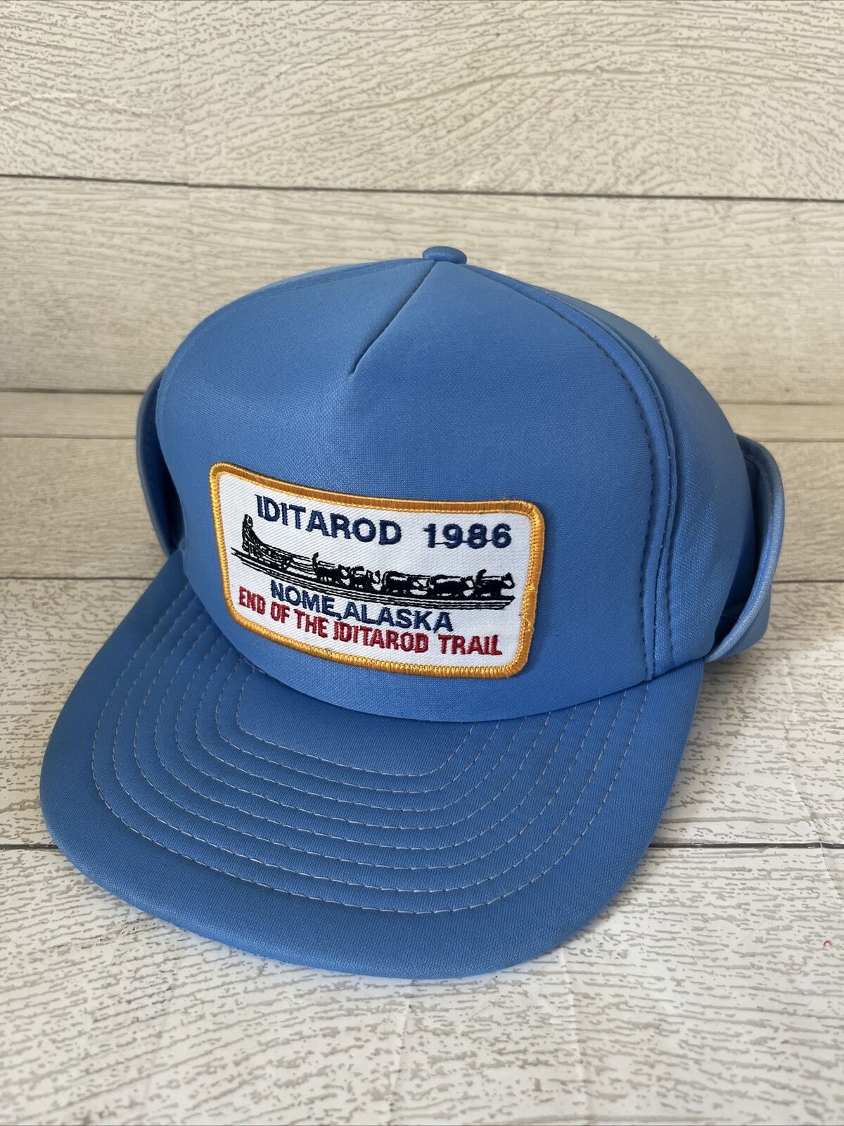 Vintage Sportcap 1986 Iditarod Race Cap Hat Nome Alaska Dog Sled Fold ...