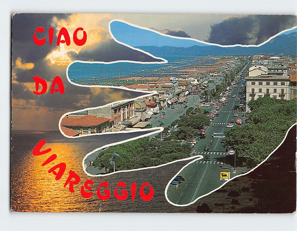 Postcard Ciao da Viareggio Italy