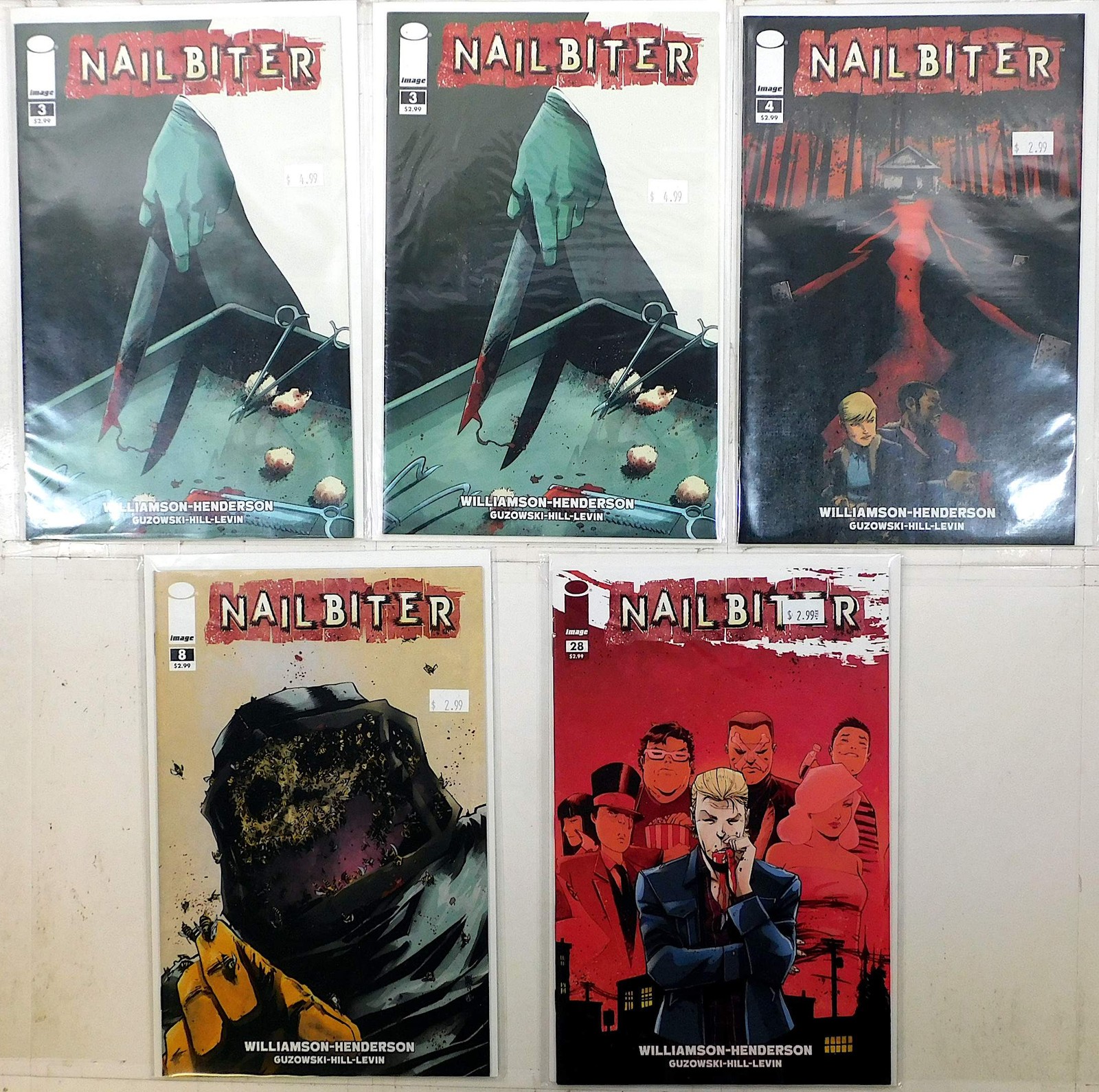 Nailbiter Lot of 5 #3 x2, 4, 8, 28 (2014) Image Comics 1st Print Comic Books