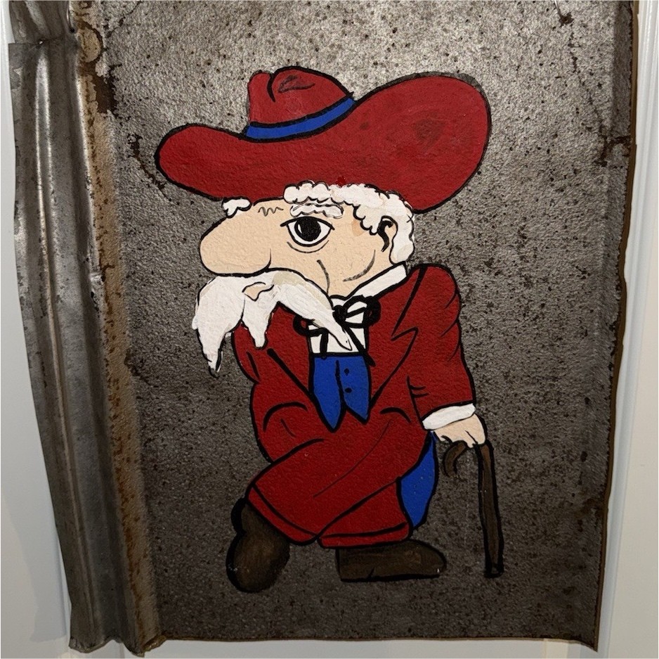 Colonel Reb Hand-Painted Tin Wall Hanging Decoration (custom Tin Decoration)