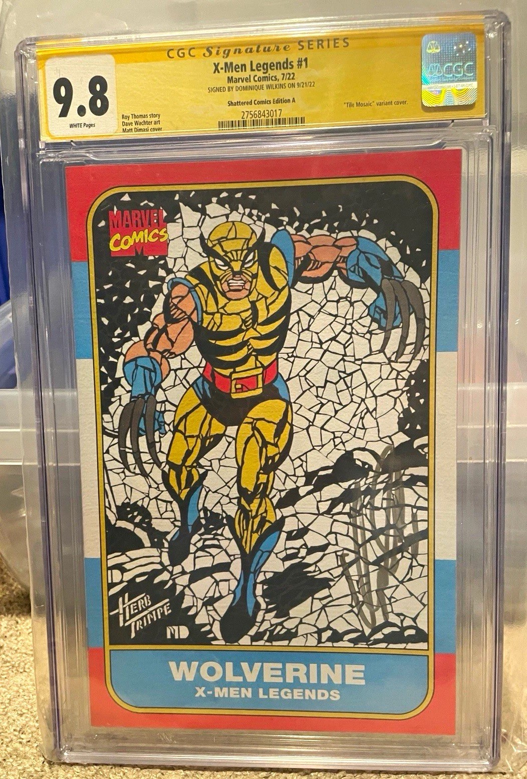 X-Men Legends #1 Shattered Mosaic Variant CGC 9.8 Signed NBA Dominique Wilkins 