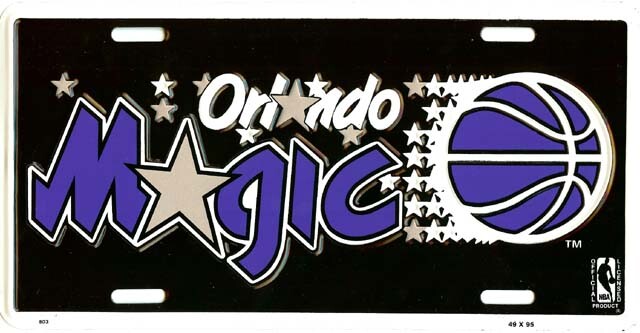 ORLANDO MAGIC NBA METAL LICENSE PLATE AUTO TAG BLACK #768
