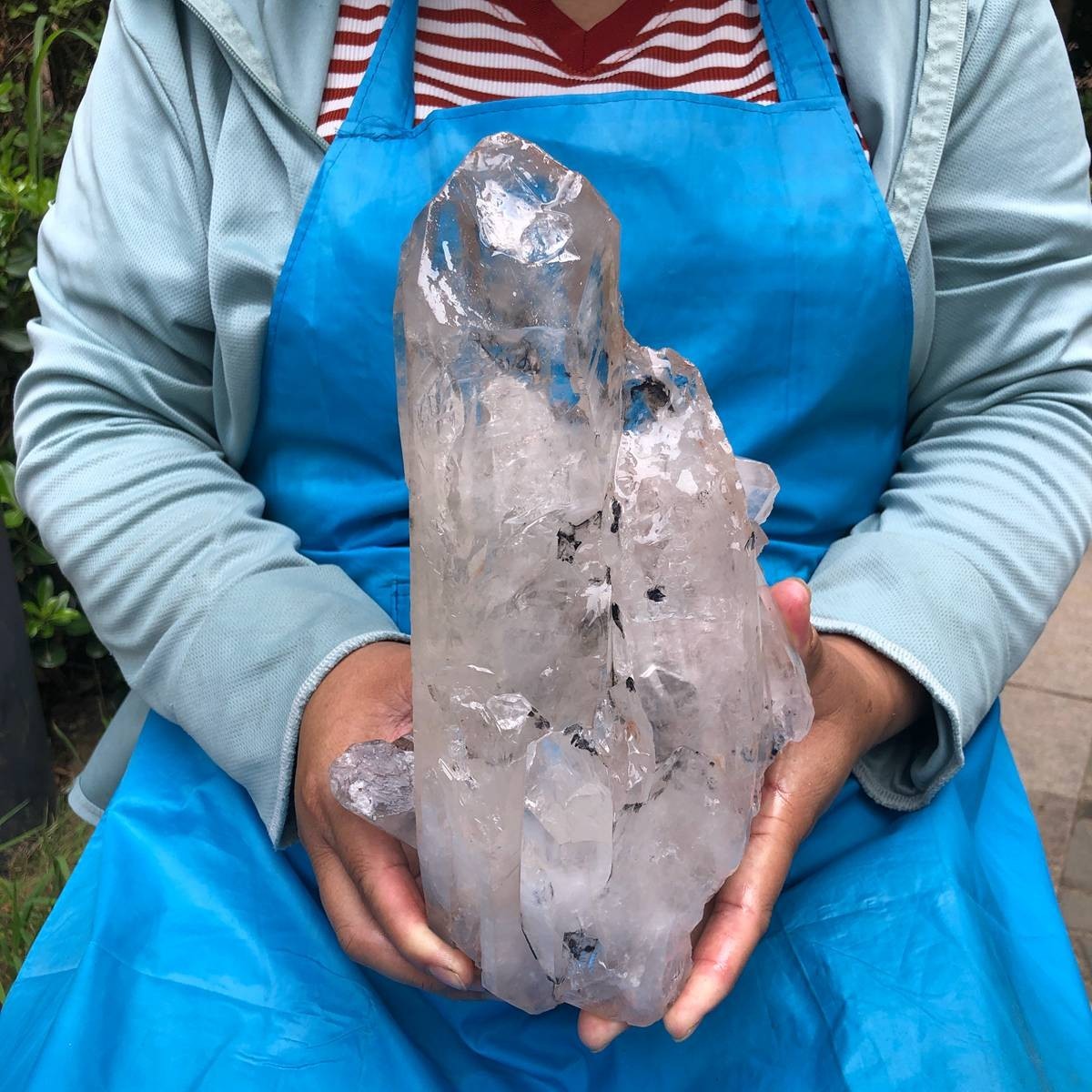 6.64LB Natural White Quartz Crystal Cluster Rough Specimen Healing Stone