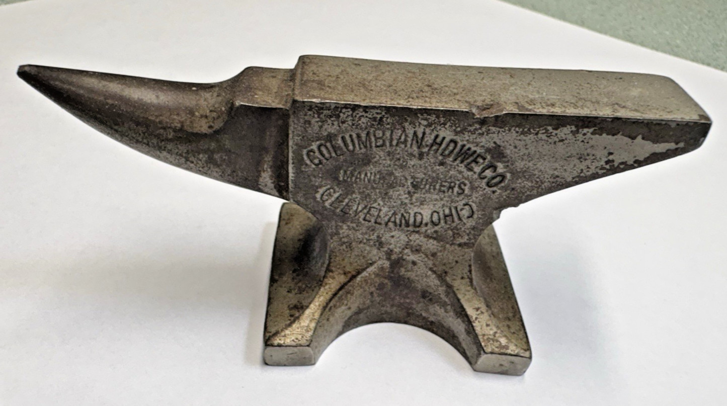 RARE Columbian Hardware Miniature BLACKSMITH ANVIL Salesman's Sample Cleveland