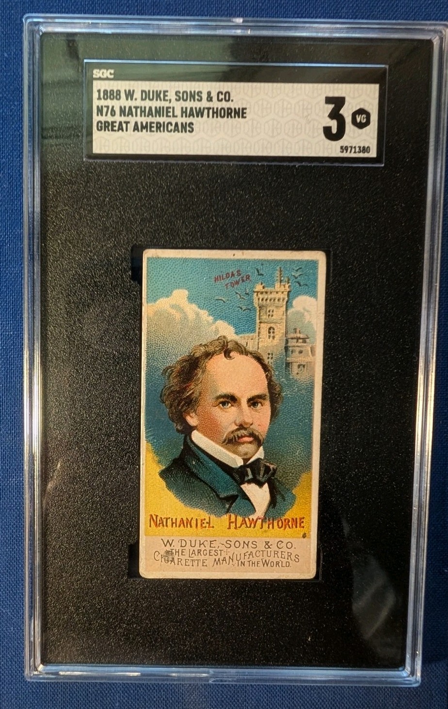 1888 N76 W. Duke & Sons Great Americans Nathaniel Hawthorne SGC 3 Five Higher