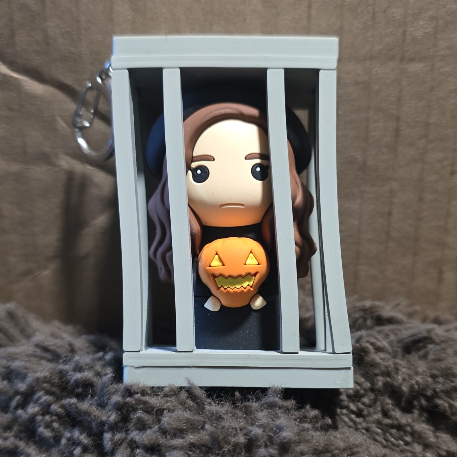Spirit Halloween Chibi Keychain Detachable Keyring Gray Cage Pumpkin Spirit Halloween Chibi Keychain Detachable Keyring Gray Cage Pumpkin
