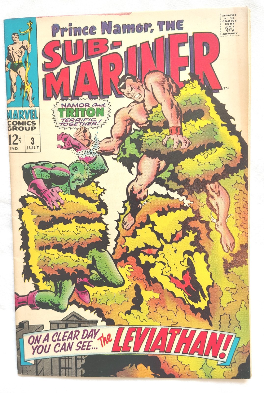 Sub-Mariner #3 1968 Vintage Marvel Comic Triton Lady Dorma Silver Age Plant Man