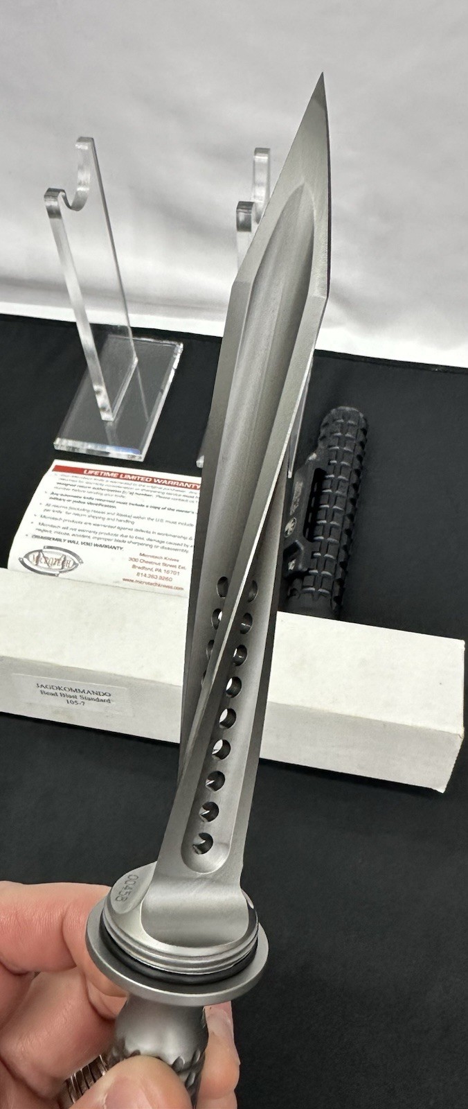 RARE 2013 Microtech JAGDKOMMANDO Fixed Blade Knife 105-7 Tri-Edge Dagger USA New