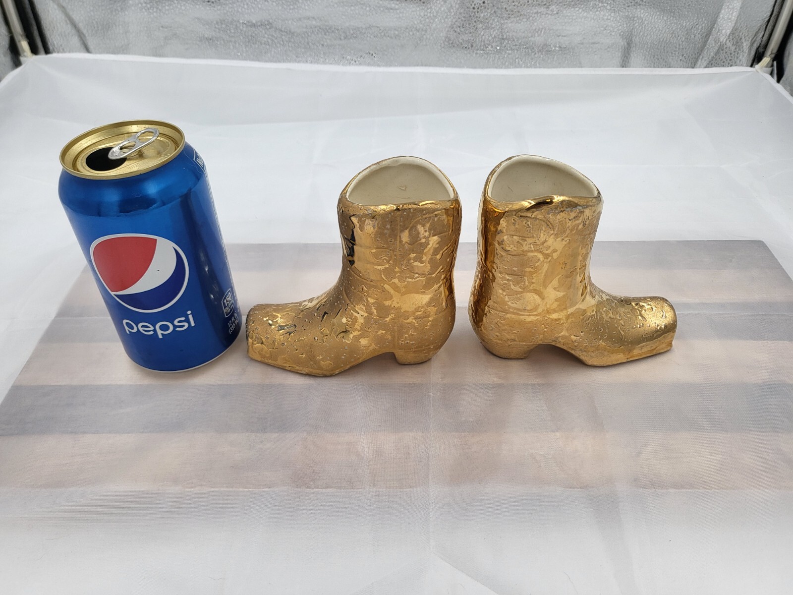 Vintage Victorian Boot Vase DREAM ART STUDIO 22 kt WEEPING GOLD 