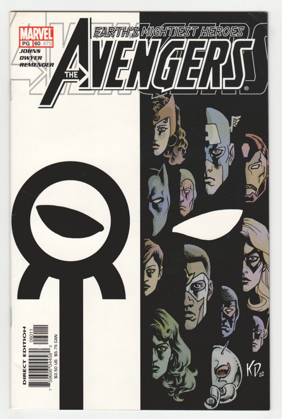 Avengers #60 LGY 475 - GEOFF JOHNS Story - KIERON DWYER Cover Art VF 8.0