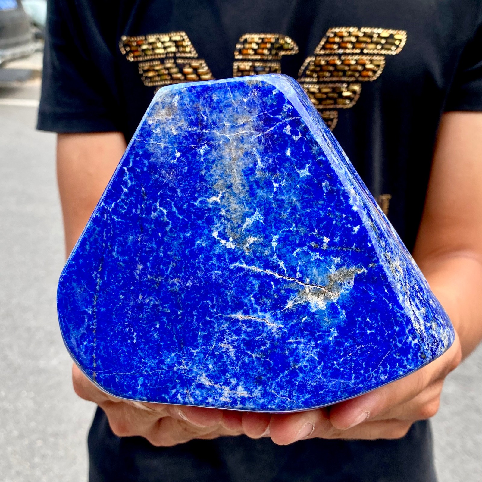 4.1LB  Natural Stone Lapis Lazuli Freeform Polished Crystal Mineral Specimen