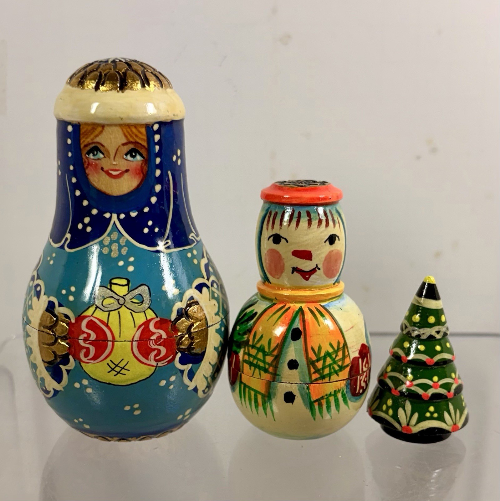 3 Pcs Russian Nesting Doll - Matryoshka, X-mas
