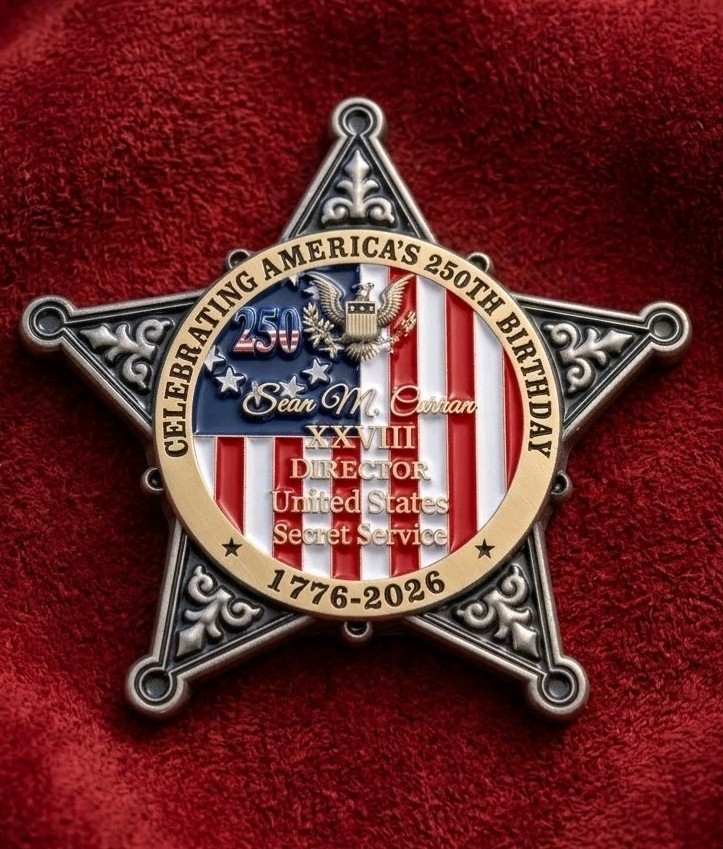 Ultra Rare Authentic Trump USSS Director Sean Curran America 250 Challenge Coin